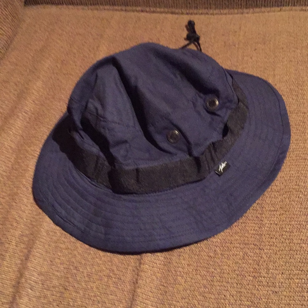 Navy Bucket Hat W/ Strap